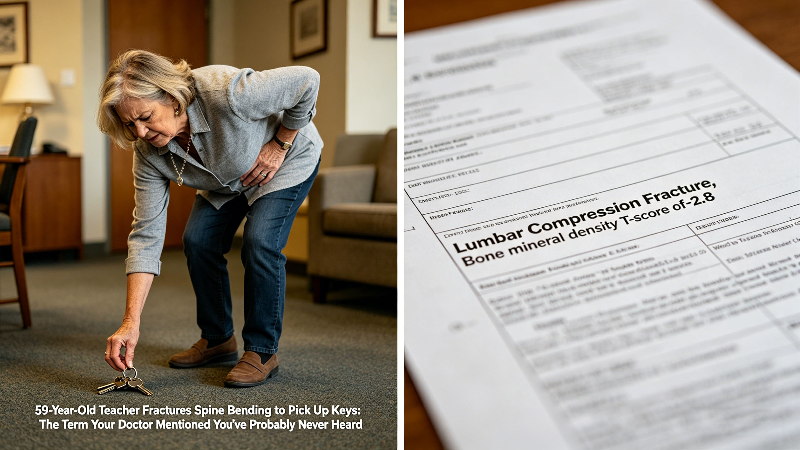 59-aastase õpetaja murrud lülisamba painutamine klahvide kättesaamiseks: termin, mida teie arst mainis, pole te tõenäoliselt kunagi kuulnud